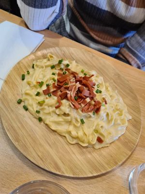 Carbonara at A Flama in Zaragoza