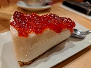 Cheese cake at A Flama in Zaragoza