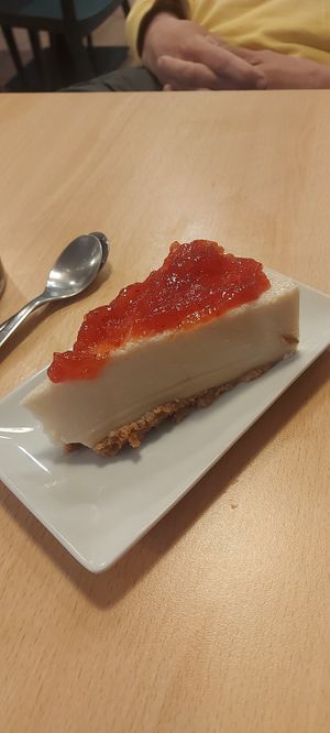 Cheesecake at A Flama in Zaragoza