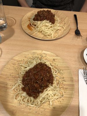 Pasta at A Flama in Zaragoza