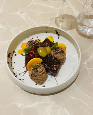 Decomposed sacher at Linfa in Milan