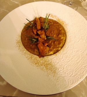 Il mio preferito in assoluto: risotto ai funghi porcini, funghi di bosco e rosmarino. at Linfa in Milan