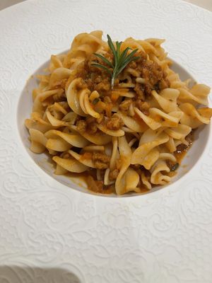 Pasta with ragù   at Linfa in Milan