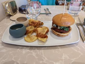 The Burger was lovely😃 the chips need salt, ask for some! at Linfa in Milan