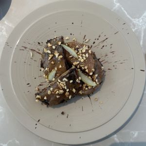 a sunday brunch special - choco pancakes   at Linfa in Milan