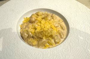 Cashew and pepper gnocchi at Linfa in Milan
