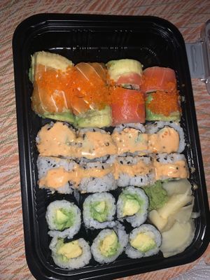 Avocado rolls, california rolls, rainbow rolls  at Sakana in Rocky River