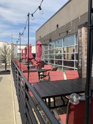 Exterior seating   at Sakana in Rocky River