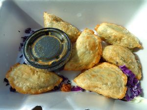 Shiitake Mushroom Dumplings. Had veggies and herbs also, which added to the favor profile.  at Sakana in Rocky River