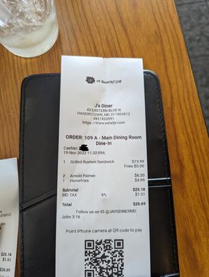  at J's Diner in Hagerstown