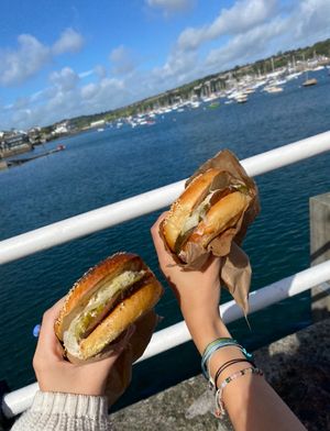 Vegan bagels!😍  at Sasparella Vegan Deli + Donut Delivery in Falmouth