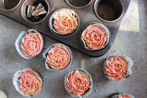 Coral Chocolate Cupcakes at The Cooling Tin in New Delhi