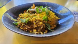 Vegan rendang. Nog nooit zo lekker gegeten at Liff in Assen