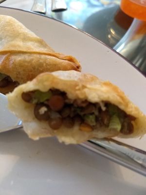 Lentil samosa at Taste of Ethiopia in Belfast