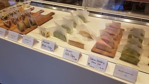 Cakes (all non-vegan) at Letcha Japanese Bakery & Tea Shoppe in Munich
