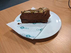 Pistachio torte at The Chakra Lounge in Sheffield