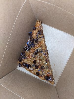 Vegan flapjack at The Chakra Lounge in Sheffield