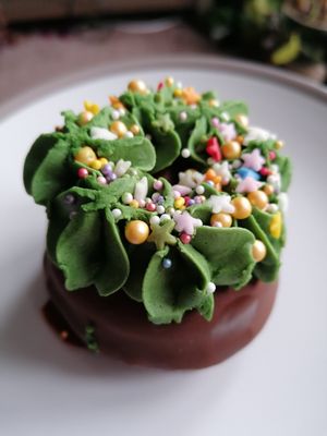 Christmas doughnut at The Chakra Lounge in Sheffield