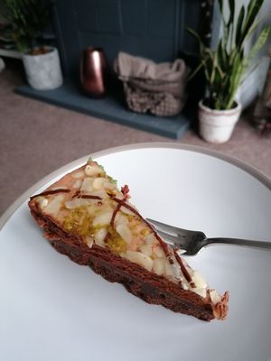 Pistachio and something else cake 🤭 at The Chakra Lounge in Sheffield