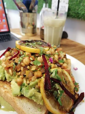 Chaat toastie at The Chakra Lounge in Sheffield