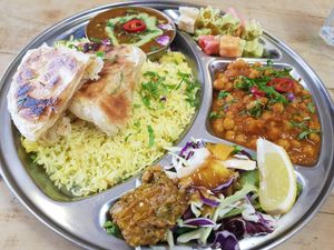Punjabi Thali at The Chakra Lounge in Sheffield