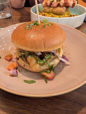 Samosa bun at The Chakra Lounge in Sheffield