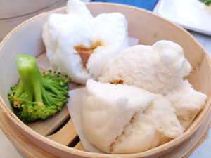 Steamed cha siu Bao at Iron Teapot Dim Sum in Culver City