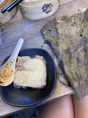 Sticky rice with lotus leaf   at Iron Teapot Dim Sum in Culver City
