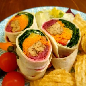 tempeh carrots lettuce etc... at home at Retro33 - 레트로33 in Yongin