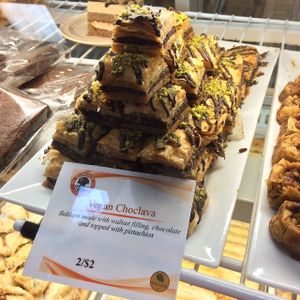 Vegan baklava! at Neomonde Mediterranean in Raleigh