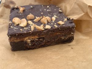 Peanut butter chocolate brownie  at Wyndenwell in Bamburgh