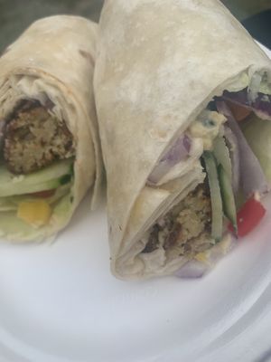 Falafel wrap  at Wyndenwell in Bamburgh