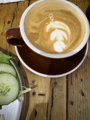 Soya latte  at Wyndenwell in Bamburgh