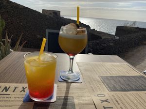View with Drinks at PintXÓ in Fuerteventura