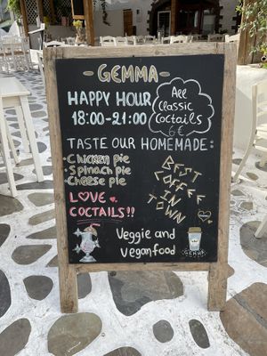Vegan options at Gemma Naxian Bar in Naxos