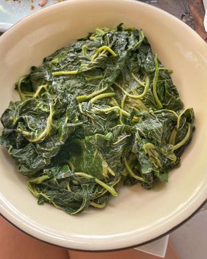 Naxian greens  at Gemma Naxian Bar in Naxos