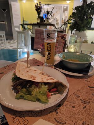 Vegan pita   at Gemma Naxian Bar in Naxos