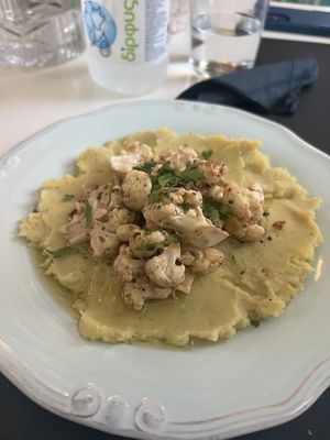 Cauliflower entree   at Gemma Naxian Bar in Naxos