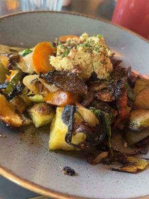 Roast veg and houmous £13  at Ernest in Newcastle Upon Tyne