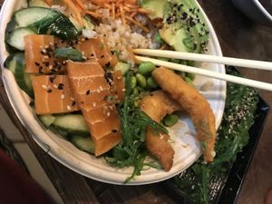 Vegan shrimp bowl sooo yummy  at Poke Specials in Utrecht