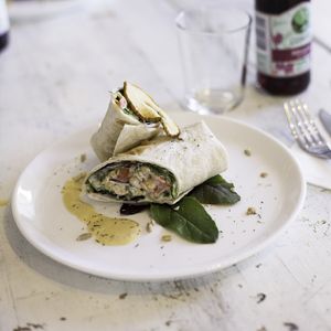 That's a Wrap- Chickpea VEGAN wrap. at Art Escape Studios & Cafe in Copenhagen
