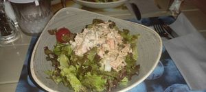 Jackfruit salat-good but small portion for that price at Mother Earth in Mykonos