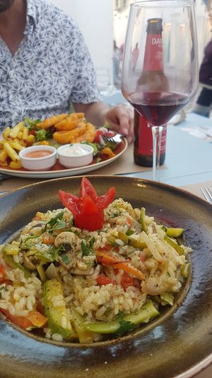 Prawn meal at Mother Earth in Mykonos