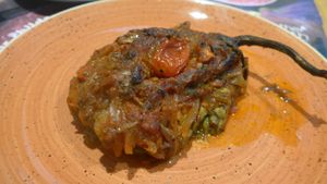 Stuffed eggplant at Mother Earth in Mykonos