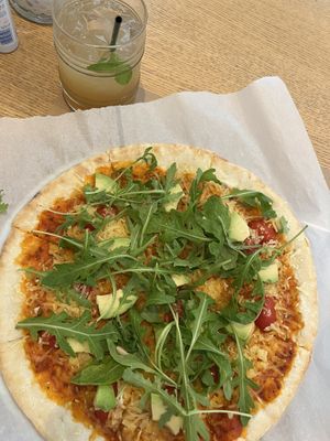 Avocado Pizza   at Mother Earth in Mykonos