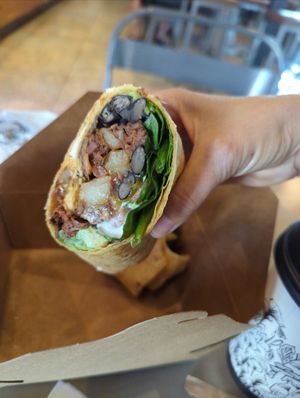 Excellent vegan burrito at Sunrise Coffee in Las Vegas