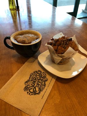  Vegan pumpkin muffin (gluten free too) at Sunrise Coffee in Las Vegas