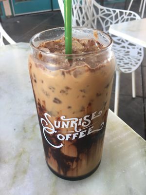 Iced Mexican Mocha with Almond Milk at Sunrise Coffee in Las Vegas