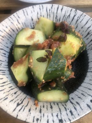 Umemoro cucumber salad at Midori Ramen in Zurich