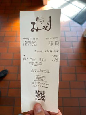  at Midori Ramen in Zurich